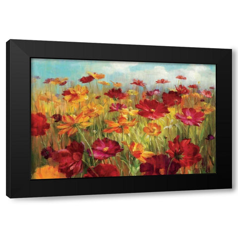 Cosmos in the Field Black Modern Wood Framed Art Print with Double Matting by Nai, Danhui