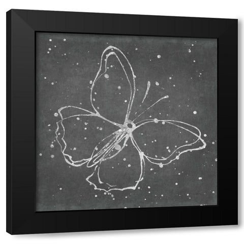 Silver Wings I Black Modern Wood Framed Art Print with Double Matting by Novak, Shirley