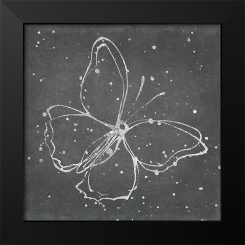 Silver Wings I Black Modern Wood Framed Art Print by Novak, Shirley