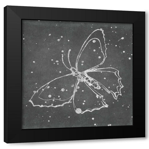 Silver Wings II Black Modern Wood Framed Art Print with Double Matting by Novak, Shirley