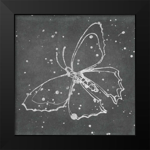 Silver Wings II Black Modern Wood Framed Art Print by Novak, Shirley