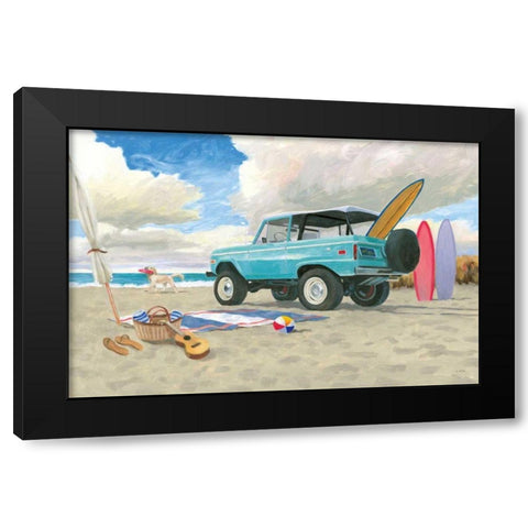 Beach Ride I Black Modern Wood Framed Art Print with Double Matting by Wiens, James