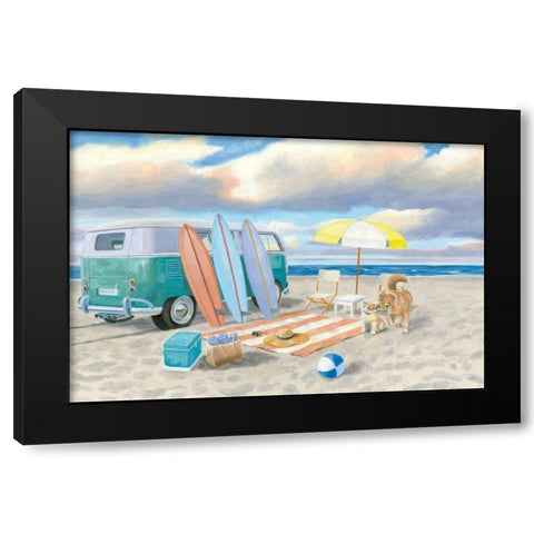 Beach Ride II Black Modern Wood Framed Art Print with Double Matting by Wiens, James