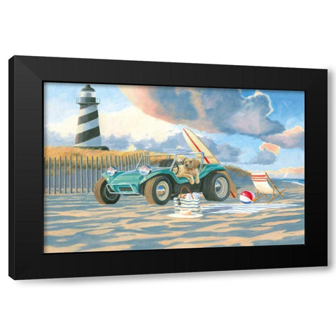 Beach Ride IV Black Modern Wood Framed Art Print with Double Matting by Wiens, James