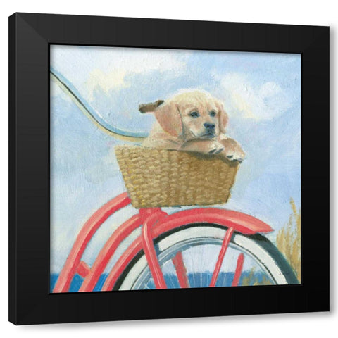 Beach Ride V Black Modern Wood Framed Art Print by Wiens, James