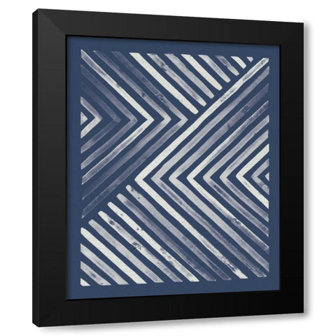 Blue Sunset I Black Modern Wood Framed Art Print by Marshall, Laura
