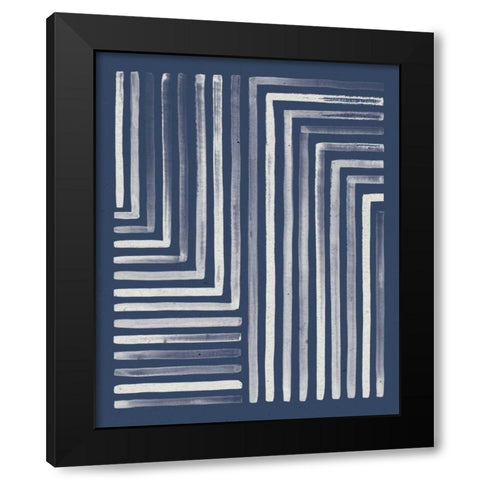 Blue Sunset III Black Modern Wood Framed Art Print by Marshall, Laura