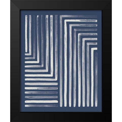 Blue Sunset III Black Modern Wood Framed Art Print by Marshall, Laura