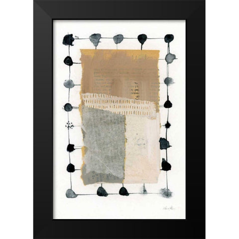 Neutral Collage II Black Modern Wood Framed Art Print by Horn, Laura