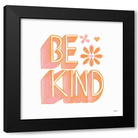 Kindness V Pastel Black Modern Wood Framed Art Print by York, Leah