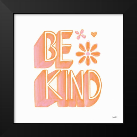 Kindness V Pastel Black Modern Wood Framed Art Print by York, Leah