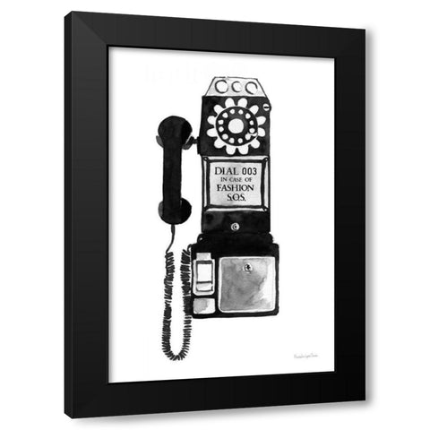 Fashion SOS Black Modern Wood Framed Art Print by Charro, Mercedes Lopez