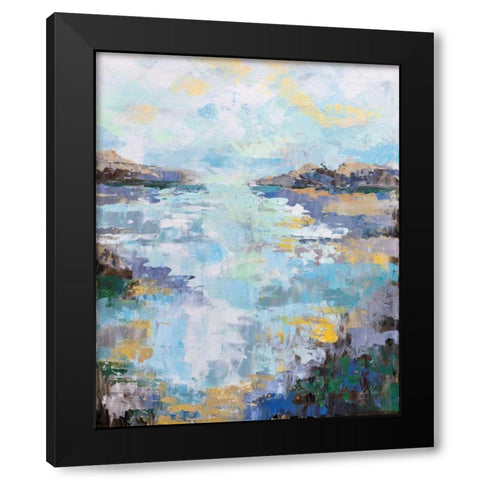 Whisper Black Modern Wood Framed Art Print with Double Matting by Vertentes, Jeanette