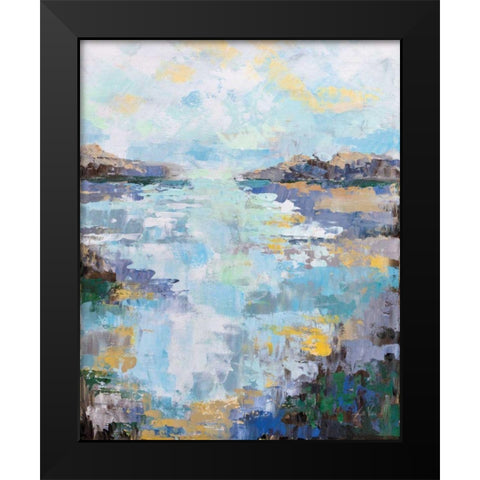 Whisper Black Modern Wood Framed Art Print by Vertentes, Jeanette