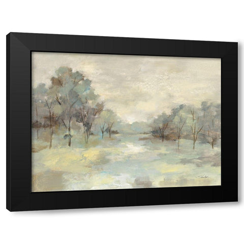 Scenic Treescape Black Modern Wood Framed Art Print with Double Matting by Vassileva, Silvia