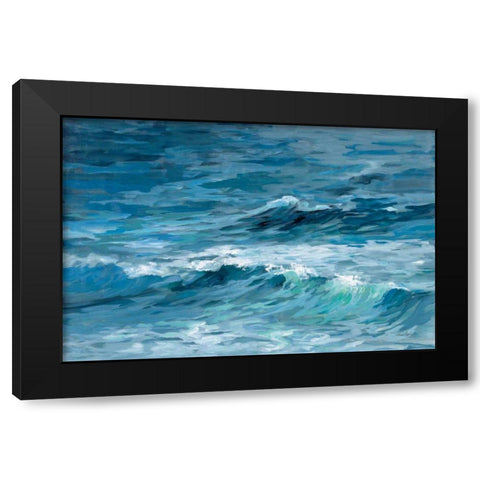 Deep Blue Sea Black Modern Wood Framed Art Print by Vassileva, Silvia