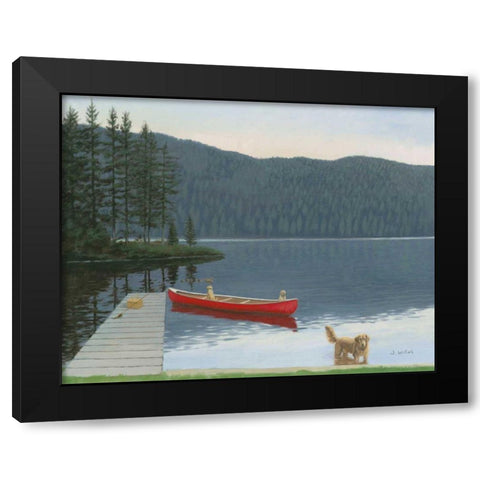 Happy Place III Black Modern Wood Framed Art Print by Wiens, James