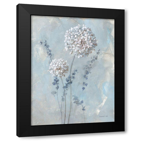 Airy Blooms I Black Modern Wood Framed Art Print by Nai, Danhui