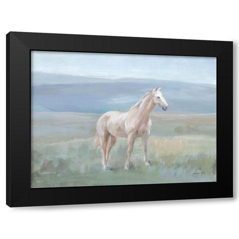 Mountain Mare Black Modern Wood Framed Art Print with Double Matting by Nai, Danhui