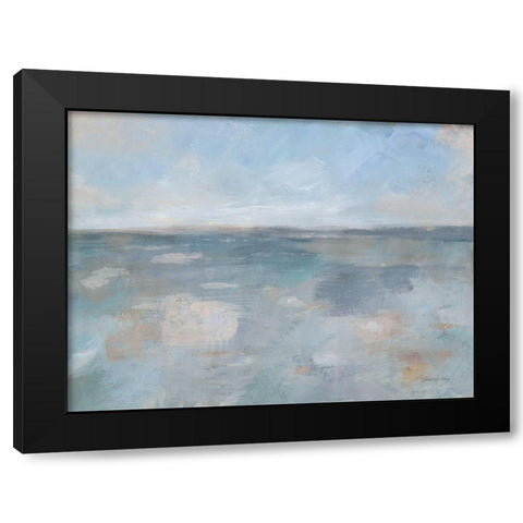 Simply by the Sea Black Modern Wood Framed Art Print by Nai, Danhui