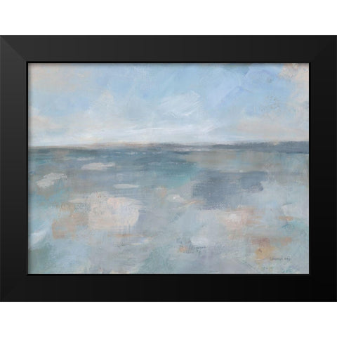 Simply by the Sea Black Modern Wood Framed Art Print by Nai, Danhui