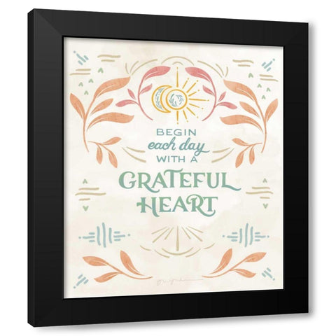 Heart and Mind I Vertical Black Modern Wood Framed Art Print by Graham, Gia