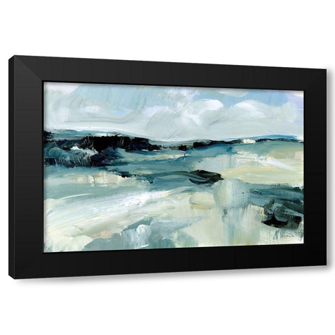 Windswept Landscape Black Modern Wood Framed Art Print by Pete, Katrina