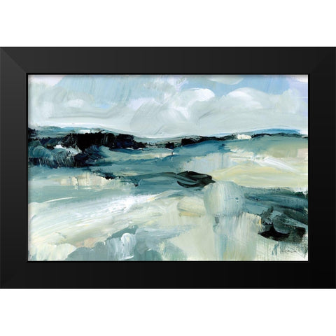 Windswept Landscape Black Modern Wood Framed Art Print by Pete, Katrina
