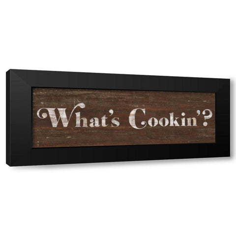 Whats Cookin Black Modern Wood Framed Art Print with Double Matting by Wild Apple Portfolio
