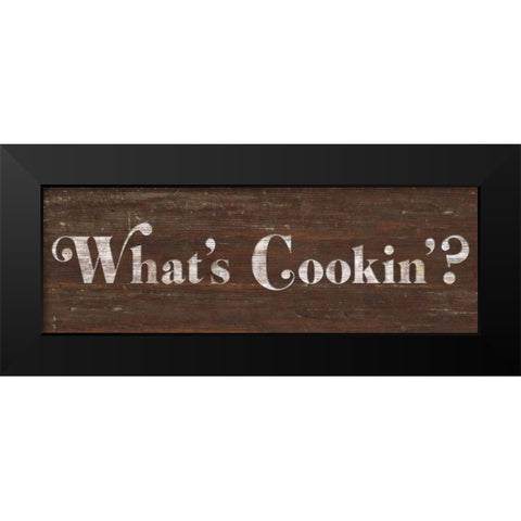 Whats Cookin Black Modern Wood Framed Art Print by Wild Apple Portfolio