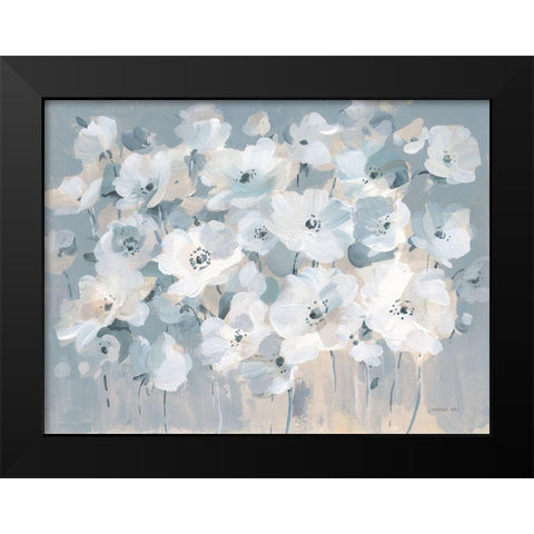 Breezy Garden Black Modern Wood Framed Art Print by Nai, Danhui