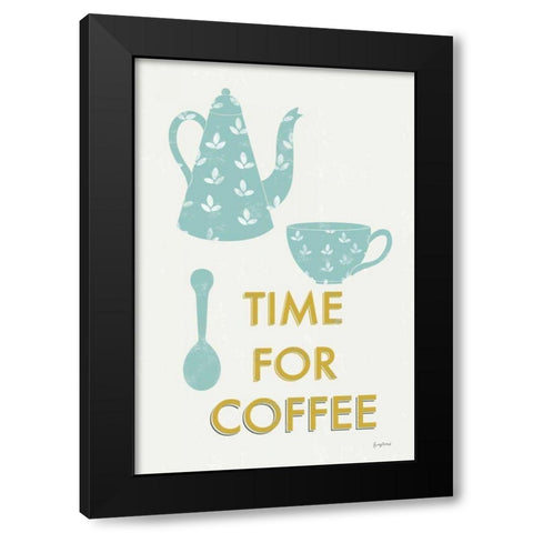 Retro Kitchen Coffee III Black Modern Wood Framed Art Print by Thorns, Becky