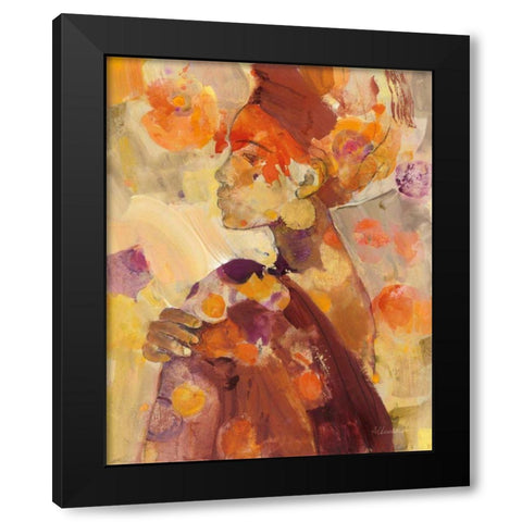Celebrate Beauty II Black Modern Wood Framed Art Print with Double Matting by Hristova, Albena
