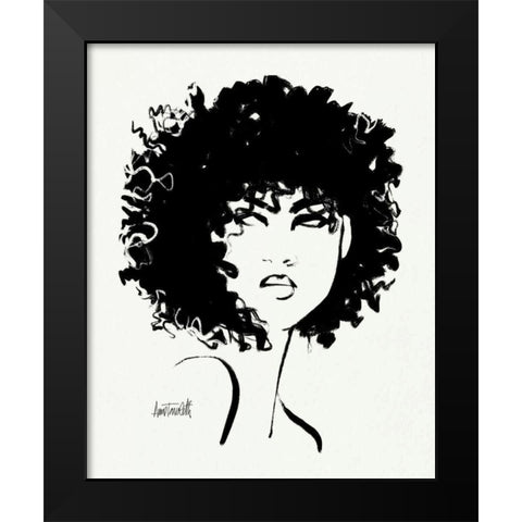 Brush Portrait X Black Modern Wood Framed Art Print by Tavoletti, Anne