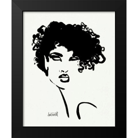 Brush Portrait XI Black Modern Wood Framed Art Print by Tavoletti, Anne
