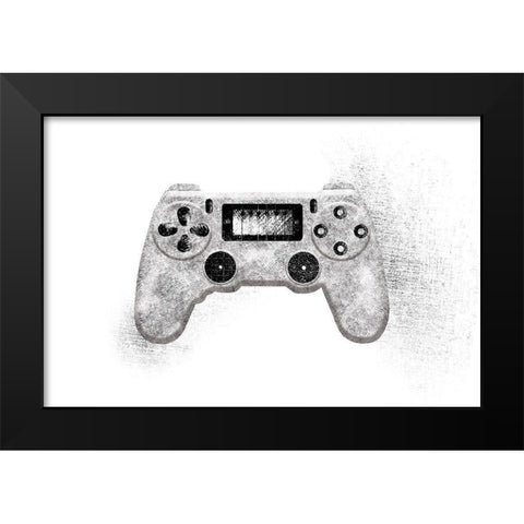 Garage Gaming Black Modern Wood Framed Art Print by Wild Apple Portfolio