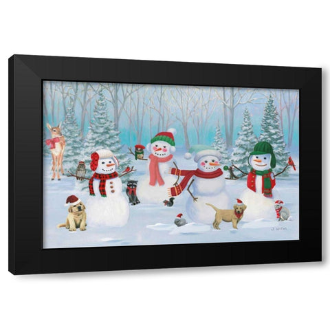 Dressed for Christmas V Black Modern Wood Framed Art Print by Wiens, James