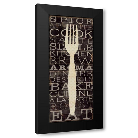 Kitchen Words I Black Modern Wood Framed Art Print by Pela Studio