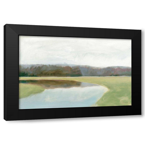 Interior Lake II Black Modern Wood Framed Art Print with Double Matting by Wiens, James