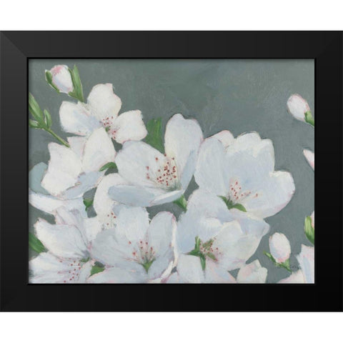 Spring Apple Blossoms Black Modern Wood Framed Art Print by Wiens, James