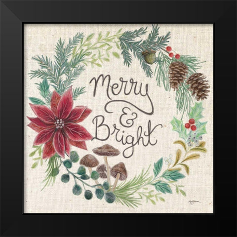 Christmas Chalk III Light Black Modern Wood Framed Art Print by Urban, Mary