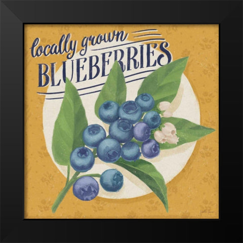 Berry Breeze II Black Modern Wood Framed Art Print by Penner, Janelle