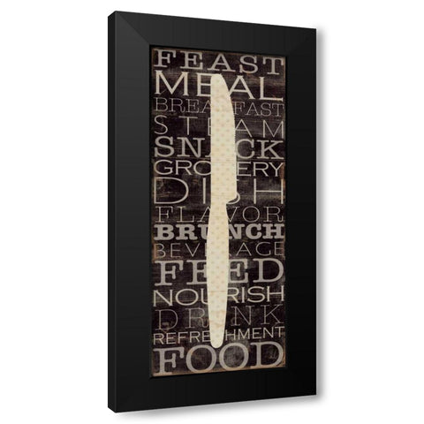 Kitchen Words III Black Modern Wood Framed Art Print by Pela Studio