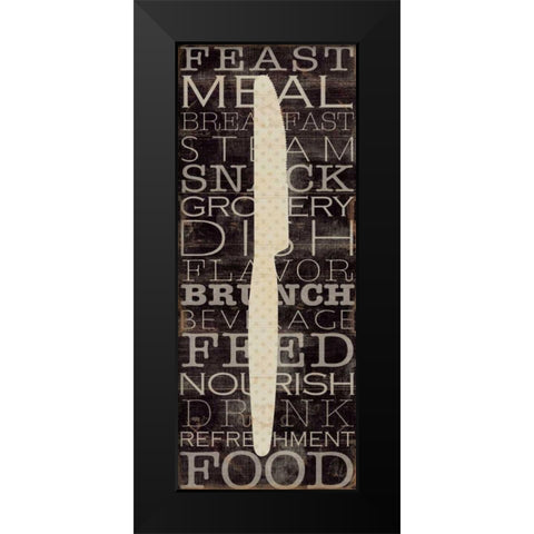 Kitchen Words III Black Modern Wood Framed Art Print by Pela Studio