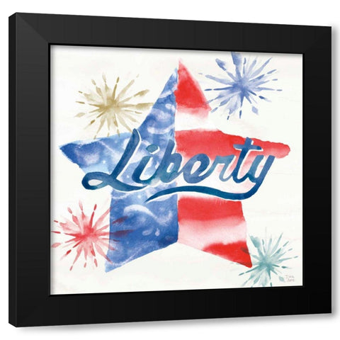 Oh My Stars IV Black Modern Wood Framed Art Print with Double Matting by June, Dina