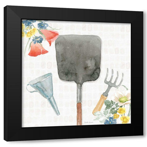 Gardenscape V Black Modern Wood Framed Art Print with Double Matting by Grove, Beth