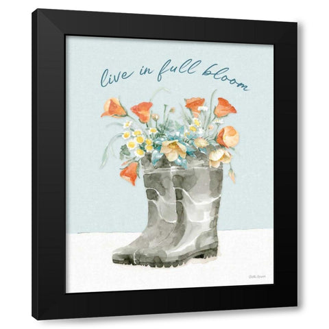 Gardenscape VII Black Modern Wood Framed Art Print with Double Matting by Grove, Beth