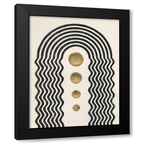 Good Vibrations I Black Modern Wood Framed Art Print with Double Matting by Hershey, Moira