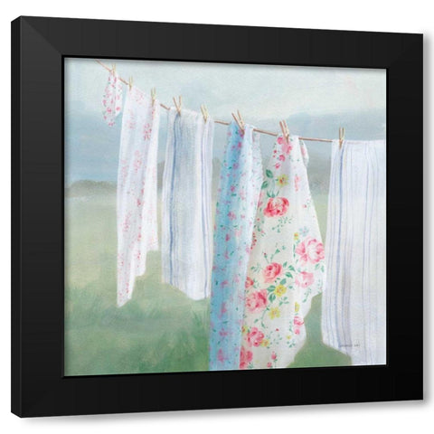 Laundry Day I Black Modern Wood Framed Art Print by Nai, Danhui