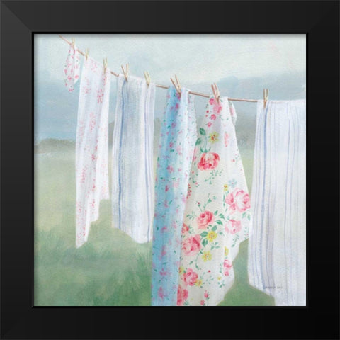 Laundry Day I Black Modern Wood Framed Art Print by Nai, Danhui